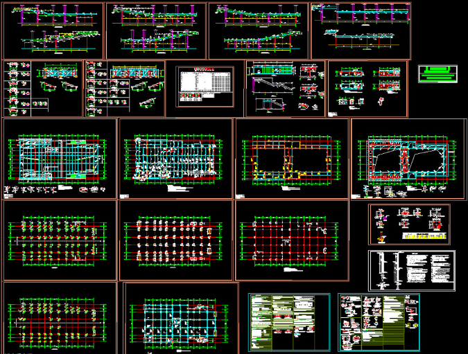 鋼結(jié)構(gòu)報(bào)告廳圖紙